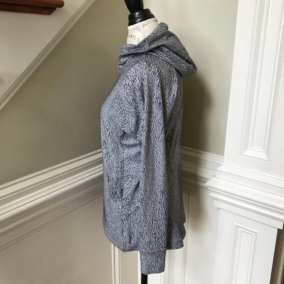 Lululemon Forever Endeavor Sweatshirt Hoodie Womens 8 Black White Long Sleeve - Picture 8 of 12